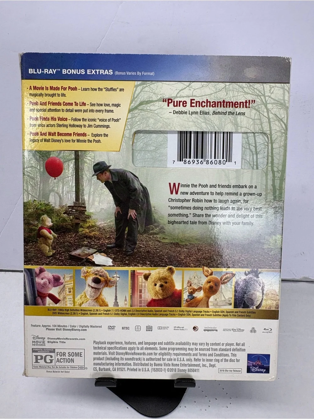 Christopher Robin      (Blu-Ray/DVD, 2018)  Disney   Ewan McGregor Like New